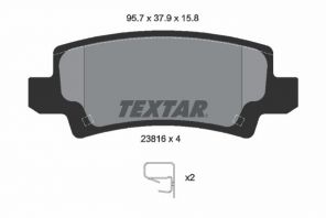 Textar 2381601 - Brzdové platničky -