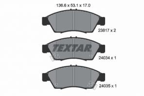 Textar 2381701 - Brzdové platničky -