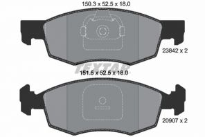 Textar 2384201 - Brzdové platničky -