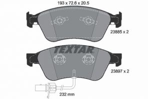 Textar 2388501 - Brzdové platničky -