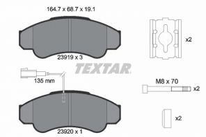Textar 2391901 - Brzdové platničky -