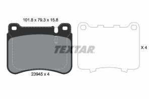 Textar 2394501 - Brzdové platničky -