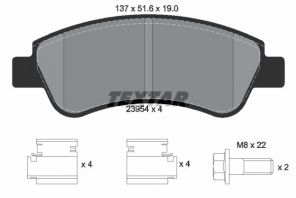 Textar 2395401 - Brzdové platničky -