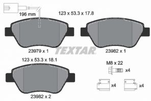 Textar 2397901 - Brzdové platničky -