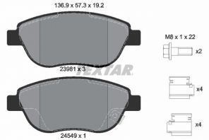 Textar 2398101 - Brzdové platničky -