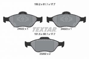 Textar 2402201 - Brzdové platničky -