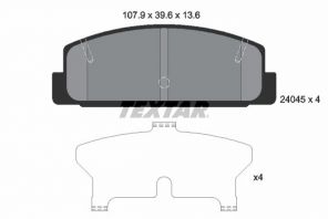 Textar 2404501 - Brzdové platničky -