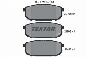 Textar 2405801 - Brzdové platničky -