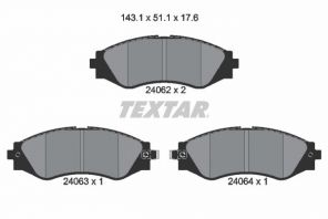 Textar 2406201 - Brzdové platničky -