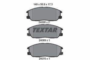 Textar 2406801 - Brzdové platničky -