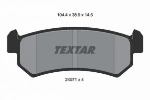 Textar 2407101 - Brzdové platničky -