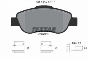 Textar 2407201 - Brzdové platničky -