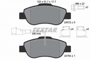Textar 2407202 - Brzdové platničky -