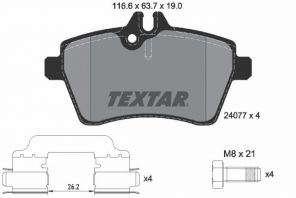 Textar 2407702 - Brzdové platničky -