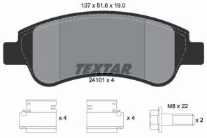 Textar 2410101 - Brzdové platničky -