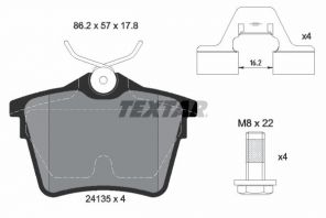 Textar 2413501 - Brzdové platničky -