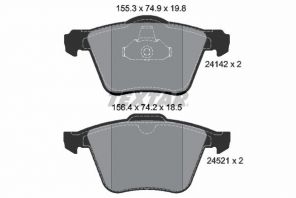 Textar 2414201 - Brzdové platničky -