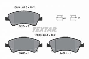 Textar 2420401 - Brzdové platničky -