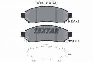 Textar 2422701 - Brzdové platničky -