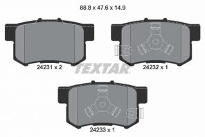 Textar 2423101 - Brzdové platničky -
