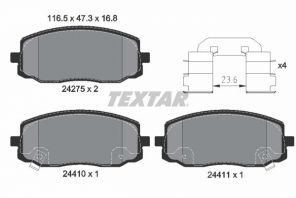 Textar 2427501 - Brzdové platničky -