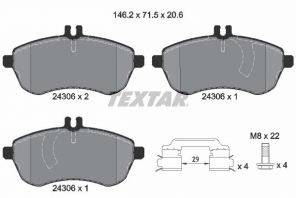 Textar 2430682 - Brzdové platničky -
