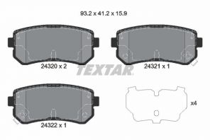 Textar 2432001 - Brzdové platničky -