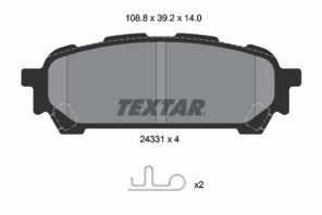 Textar 2433101 - Brzdové platničky -