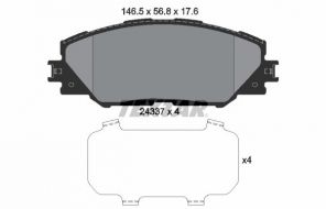 Textar 2433701 - Brzdové platničky -