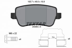 Textar 2434801 - Brzdové platničky -