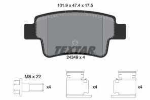 Textar 2434901 - Brzdové platničky -