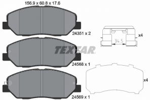 Textar 2435101 - Brzdové platničky -