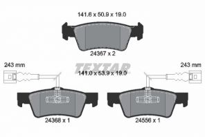Textar 2436701 - Brzdové platničky -