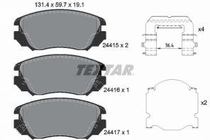 Textar 2441501 - Brzdové platničky -
