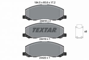 Textar 2441801 - Brzdové platničky -