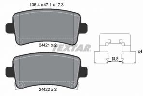 Textar 2442101 - Brzdové platničky -