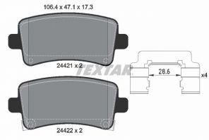 Textar 2442102 - Brzdové platničky -