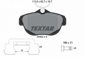 Textar 2446201 - Brzdové platničky -