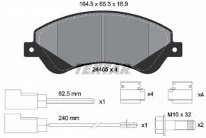 Textar 2448501 - Brzdové platničky -