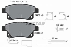 Textar 2448601 - Brzdové platničky -