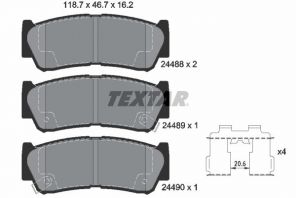 Textar 2448801 - Brzdové platničky -