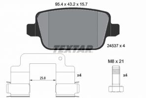 Textar 2453701 - Brzdové platničky -