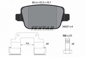 Textar 2453702 - Brzdové platničky -