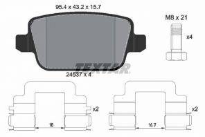 Textar 2453703 - Brzdové platničky -
