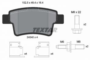 Textar 2454001 - Brzdové platničky -