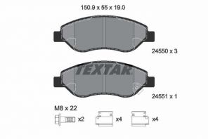 Textar 2455001 - Brzdové platničky -