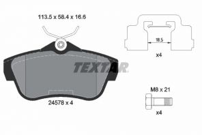 Textar 2457801 - Brzdové platničky -