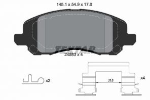 Textar 2458301 - Brzdové platničky -