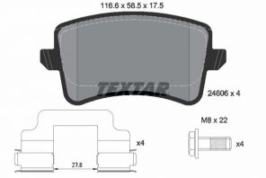 Textar 2460601 - Brzdové platničky -