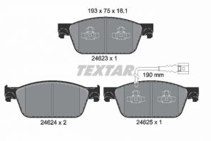 Textar 2462301 - Brzdové platničky -